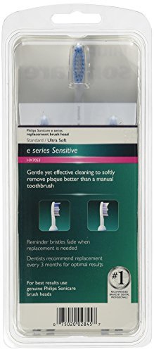 Philips Sonicare E-Series replacement toothbrush heads for sensitive teeth , HX7053/64, 3-pack