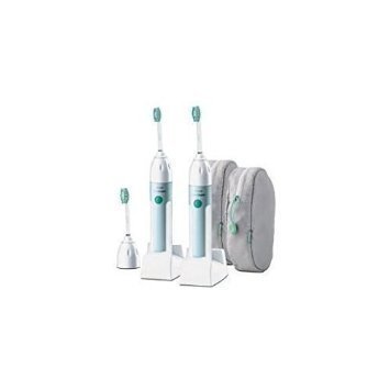 Philips Sonicare Elite HX5910 Power Toothbrush with Quadpacer ***Twin Pack*** (2 Handles, 3...