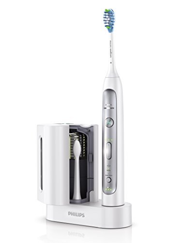 Philips Sonicare FlexCare Platinum rechargeable electric toothbrush with UV sanitizer, White Edition, HX9172 