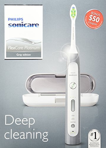 Philips Sonicare Flexcare Platinum Sonic Electric Electric Toothbrush, Grey, HX9112/16 