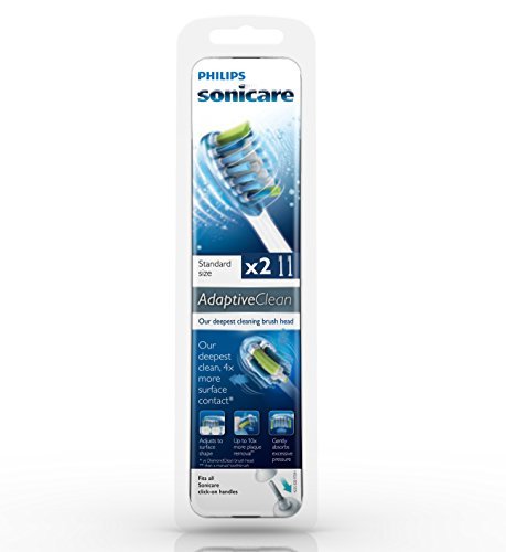 Philips Sonicare HX9042/64 Adaptive Replacement toothbrush heads, White, 2-Count 