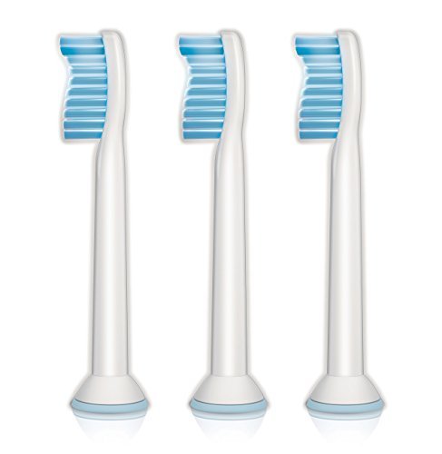 Philips Sonicare Sensitive replacement toothbrush heads for sensitive teeth, HX6053/64, 3-pk 