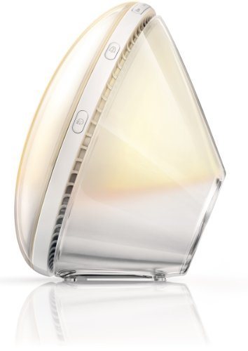 Philips Wake-Up Light with Colored Sunrise Simulation alarm clock & sunset fading night light, White HF3520 