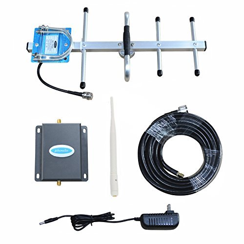 Phonelex AT&T 4G LTE Band17/12 65dB Cell Phone Signal Amplifier 700Mhz Mobile Booster Repeater with Inside Whip and Outside Directional YaGi Antennas Kit For Home Office Basement