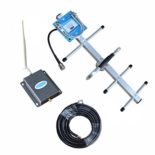 Phonelex AT&T 4G LTE Band17/12 65dB Cell Phone Signal Amplifier 700Mhz Mobile Booster Repeater with Inside Whip and Outside Directional YaGi Antennas Kit For Home Office Basement