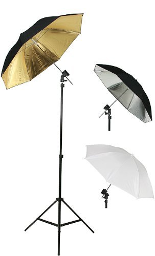 Photography Photo Studio Flash Mount Umbrellas Kit Three Umbrellas By Fancier Fan UB1