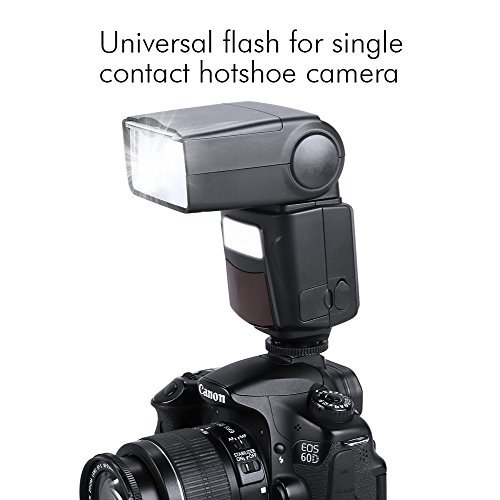 Photoolex M500 Flash Speedlite for Canon Nikon Sony Panasonic Olympus Fujifilm Pentax Sigma Minolta Leica and Other SLR Digital SLR Film SLR Cameras and Digital Cameras with single-contact Hot Shoe