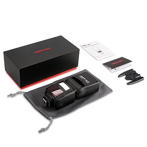 Photoolex M500 Flash Speedlite for Canon Nikon Sony Panasonic Olympus Fujifilm Pentax Sigma Minolta Leica and Other SLR Digital SLR Film SLR Cameras and Digital Cameras with single-contact Hot Shoe