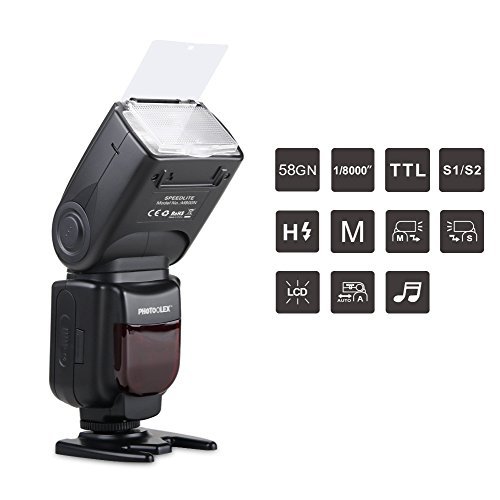 Photoolex M800N 1/8000s Flash Speedlite i-TTL / TTL Speedlight for Nikon D7200 D7100 D7000 D5200 D5100 D5000 D3000 D3100 D3200 D3300 D300 D300S D700 D600 D500 and Other Nikon DSLR Cameras