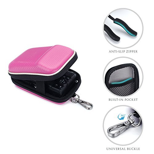Pink Hard Shock Resistant Resistant Compact Digital Camera Case For CANON PowerShot SX720 HS G9 X Nikon COOLPIX A900 W100 Panasonic Lumix DMC TZ80 TZ90 SONY Cyber-Shot DSC WX500 HX90 HX80 RX100