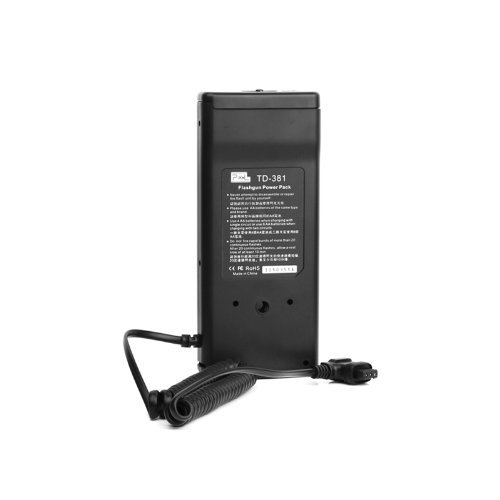 Pixel TD-381 battery Power Pack for for Canon Speedlites 580EX II, EX580, EX550, MR-14EX,MT-24EX, extremely stable fast recycle time 1.24S
