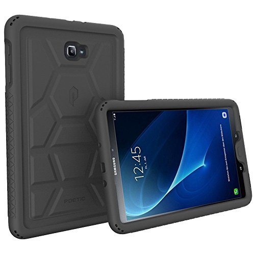 Poetic TurtleSkin Heavy Duty Protection Silicone Case with Sound-Amplification feature for Samsung Galaxy Tab A 10.1 (2016) – Black [NOT COMPATIBLE WITH THE SPEN MODEL]