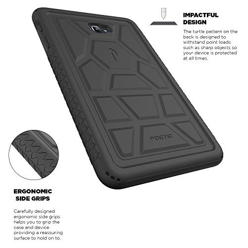 Poetic TurtleSkin Heavy Duty Protection Silicone Case with Sound-Amplification feature for Samsung Galaxy Tab A 10.1 (2016) – Black [NOT COMPATIBLE WITH THE SPEN MODEL]