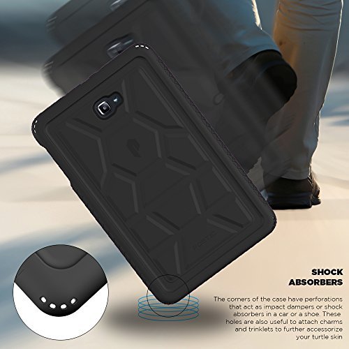 Poetic TurtleSkin Heavy Duty Protection Silicone Case with Sound-Amplification feature for Samsung Galaxy Tab A 10.1 (2016) – Black [NOT COMPATIBLE WITH THE SPEN MODEL]