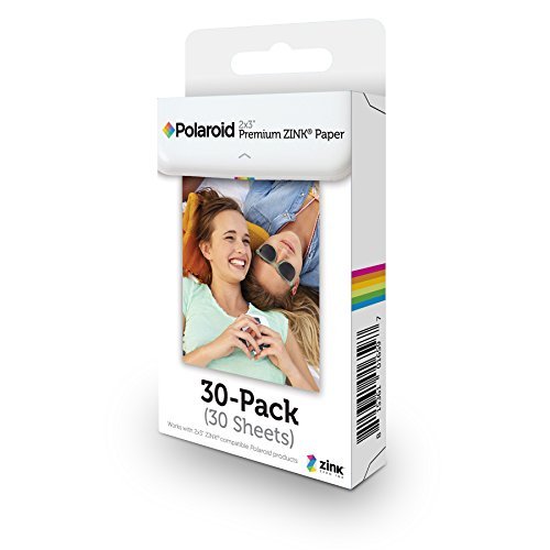 Polaroid 2x3-Inch Premium ZINK Photo Paper for Polaroid Snap / Snap Touch / Z2300 / SocialMatic Instant Cameras / Zip Instant Printer, Regular Color Border, 30-Pack