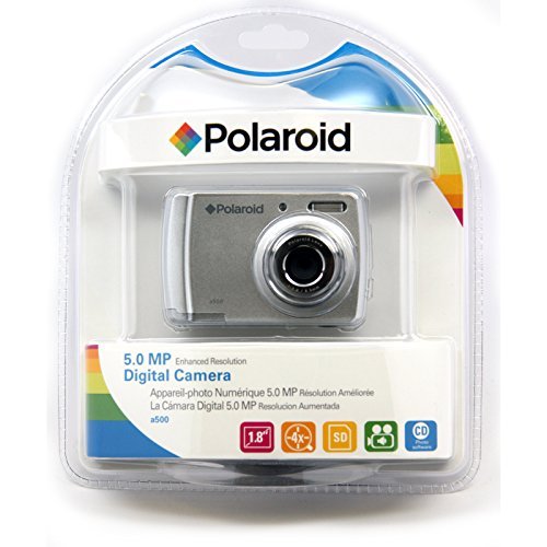 Polaroid CAA-500SC 5MP CMOS Digital Camera with 1.8-Inch LCD Display (Silver)