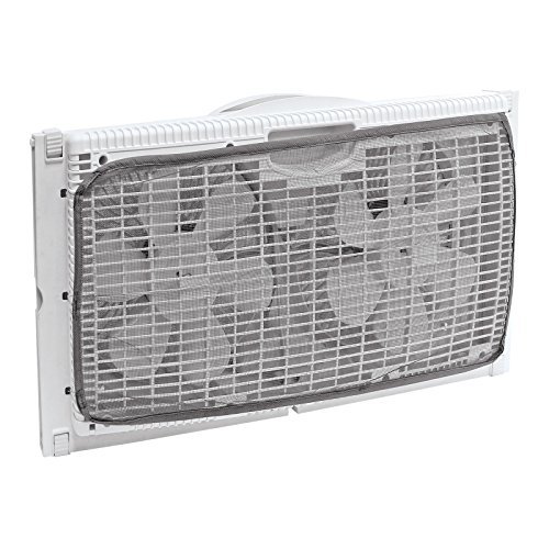 Portable Twin 9\" Reversible Window Fan with Remote Control