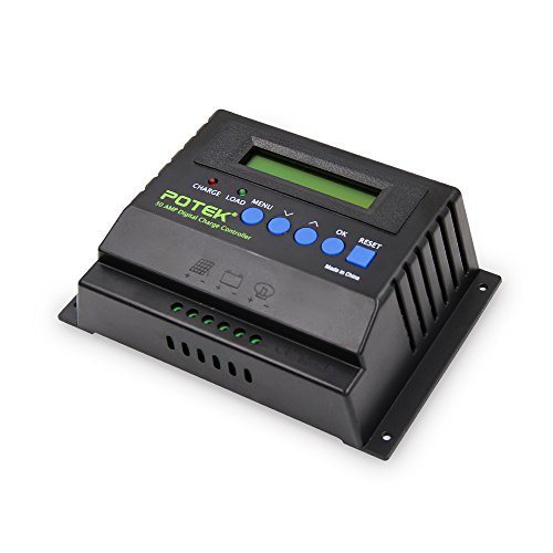 Potek 30A Charge Controller for Solar Panels with LCD display