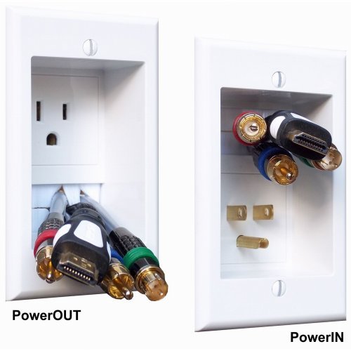 PowerBridge ONE-CK Recessed In-Wall Cable Management System with PowerConnect for Wall-Mounted Flat Screen LED, LCD, and Plasma TV’s