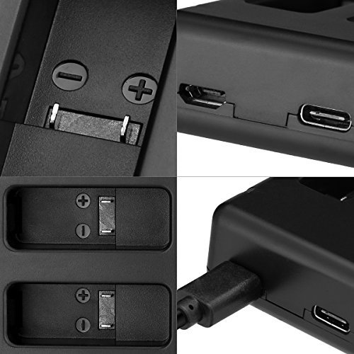 Powerextra Dual Battery Charger with Micro USB Cable for GoPro HERO6 GoPro HERO5, HERO 5 Black