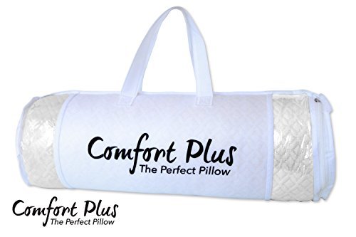 Premium Shredded Memory Foam Pillow by Comfort Plus | | Designed Breathable & Cool | Hypoallergenic Machine Washable Bamboo Protective Case | Helps Reduce & Alleviate Neck Pain | Full Warranty (King)