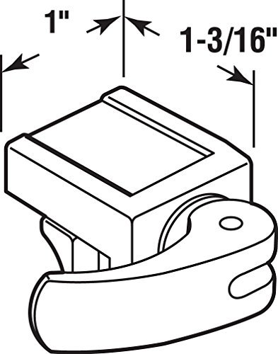 Prime-Line Products U 9809 Sliding Window Lock, 1/2 in., Diecast Construction, White, FOR VINYL WINDOWS (Pack of 2)