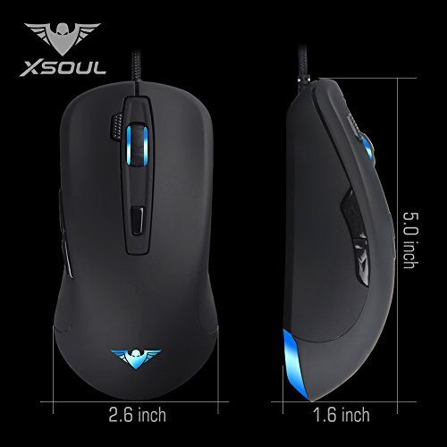 Professional Gaming Mouse 4000DPI 7 Buttons Customized High Precision Optical RGB Lighting Mice for Pro Gamer XSOUL COMBAT XM6
