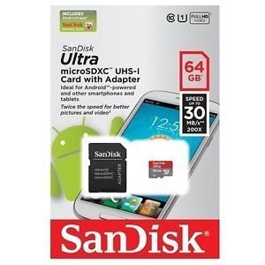 Professional Ultra 64GB MicroSDXC GoPro Hero 3+ SanDisk card is custom formatted for high speed lossless recording! Includes Standard SD Adapter. (UHS-1 Class 10 Certified 80MB/sec)