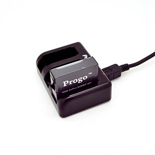 Progo® 3 Channel 2 in 1 USB Charger for GoPro Hero 4, Gopro Hero 3 Batteires. Charges GoPro AHDBT-401,GoPro AHDBT-201, GoPro AHDBT-301, GoPro AHDBT-302