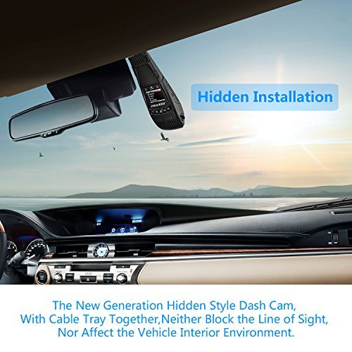 Pruveeo F5 1080P Dash Cam with WiFi, Discreet Design Dash Camera for Cars with Night Vision