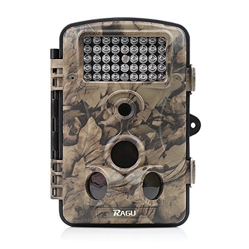 RAGU Trail Camera 12MP 1080P HD Infrared Night Vision, Game Camera with Time Lapse/ 65ft 120/ 42pcs IR LED/ 2.4" LCD Screen, Hunting Camera Scouting for Security Surveillance