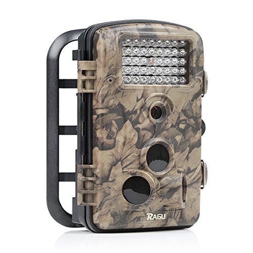 RAGU Trail Camera 12MP 1080P HD Infrared Night Vision, Game Camera with Time Lapse/ 65ft 120/ 42pcs IR LED/ 2.4" LCD Screen, Hunting Camera Scouting for Security Surveillance