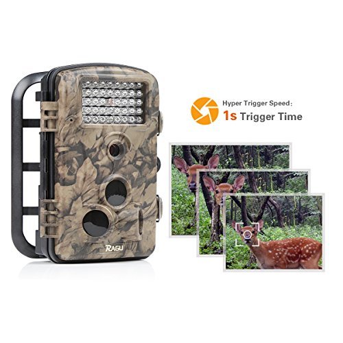 RAGU Trail Camera 12MP 1080P HD Infrared Night Vision, Game Camera with Time Lapse/ 65ft 120/ 42pcs IR LED/ 2.4" LCD Screen, Hunting Camera Scouting for Security Surveillance