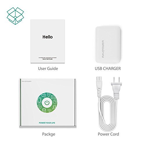 RAVPower 60W 12A 6-Port USB Charger Desktop Charger Charging Station with iSmart Technology (White)