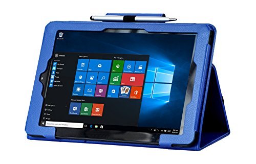 RCA 10 Cambio W101 V2 & W1013 DK Windows 10 Case, i-UniK CASE for RCA 10.1" Cambio Windows 10 Detachable Touchscreen 2 in 1 Tablet PC [Bonus Stylus] (Blue)