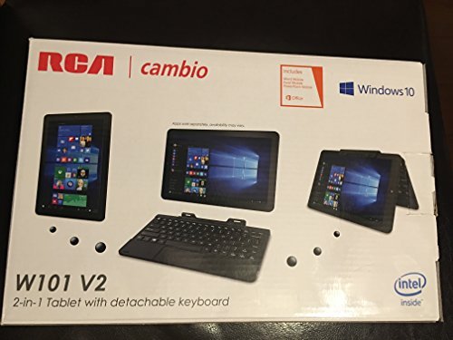 RCA 10 inches WINDOWS 10 - TABLET PC W/ DETACHABLE KEYBOARD-Black Color