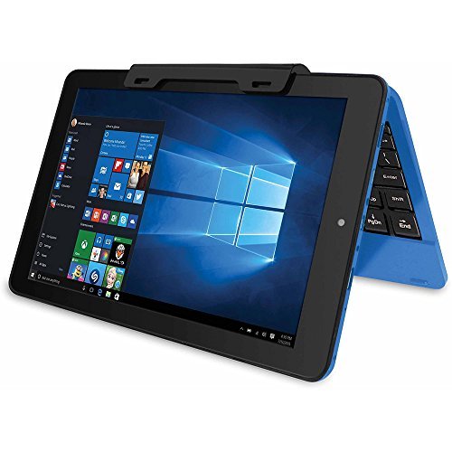 RCA Cambio 10.1" 2-in-1 Tablet 32GB Intel Quad Core Windows 10 Blue Touchscreen Laptop Computer with Bluetooth and WIFI