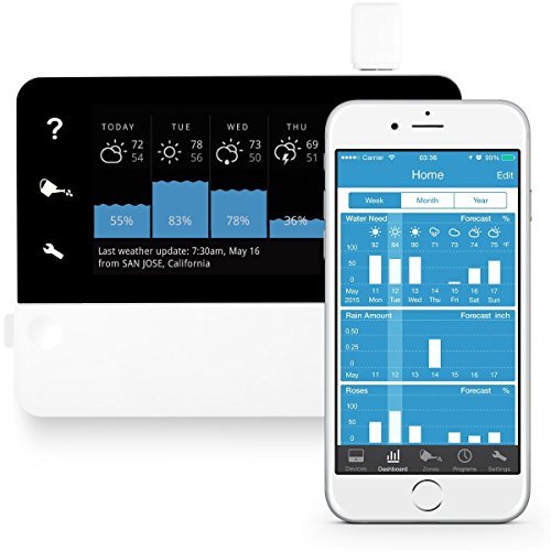 RainMachine Touch HD-12, Cloud Independent, The Forecast Sprinkler, Wi-Fi Irrigation Controller, 2nd Generation, 6,5 inch, Works with Amazon Alexa