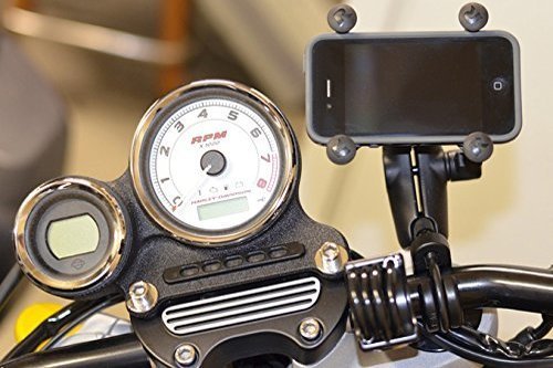 Ram Mounts RAM-B-149Z-UN7U Handlebar Rail Mount with U-Bolt Base and Universal X-Grip Cell Phone Holder, Zinc Coated