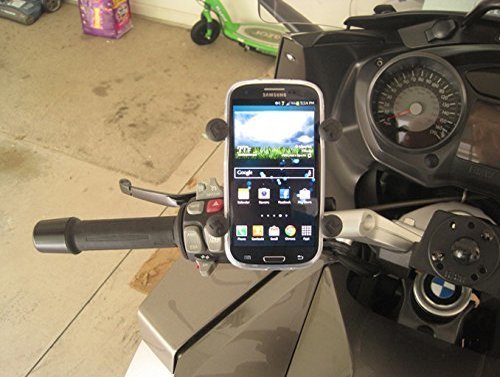 Ram Mounts RAM-B-149Z-UN7U Handlebar Rail Mount with U-Bolt Base and Universal X-Grip Cell Phone Holder, Zinc Coated