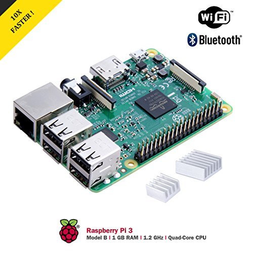 Raspberry Pi 3 Model B Kit with Black Case, Power Supply, Heatsink, 32GB SD Card, HDMI Cable