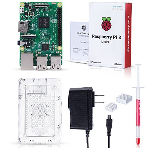 Raspberry Pi 3 Starter Kit with Raspberry Pi 3 Model B Case, Heatsink and Power Supply 