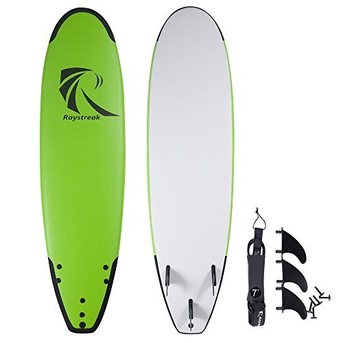 Raystreak 7'2" Crocodile Groove Soft Surfboard Beach Ocean Surfing Body Foamie Board