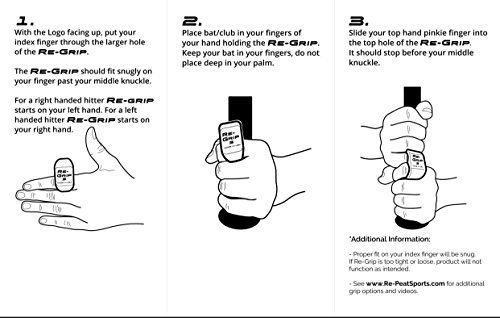 Re-Grip, Baseball and Softball Swing Consistency Batters Training Aid