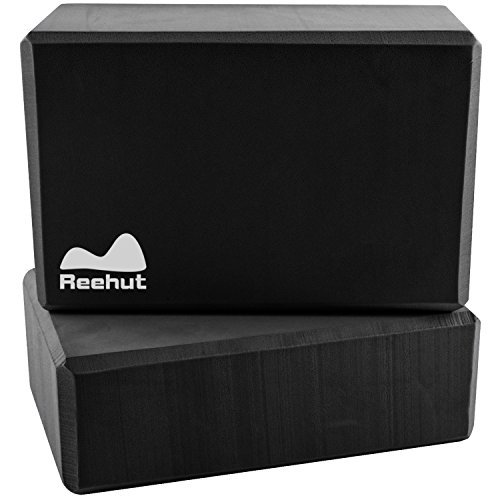 Reehut Yoga Block (1 PC or 2 PC) - High Density EVA Foam Block to Support and Deepen Poses, Improve Strength and Aid Balance and Flexibility - Lightweight, Odor Resistant and Moisture-Proof