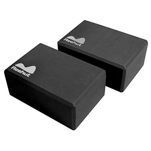 Reehut Yoga Block (1 PC or 2 PC) - High Density EVA Foam Block to Support and Deepen Poses, Improve Strength and Aid Balance and Flexibility - Lightweight, Odor Resistant and Moisture-Proof