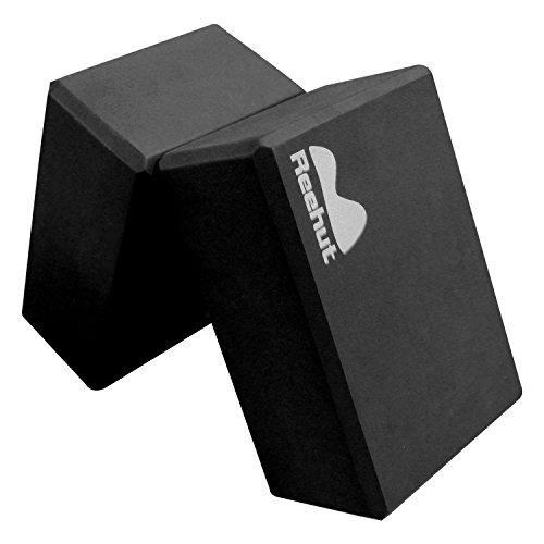 Reehut Yoga Block (1 PC or 2 PC) - High Density EVA Foam Block to Support and Deepen Poses, Improve Strength and Aid Balance and Flexibility - Lightweight, Odor Resistant and Moisture-Proof