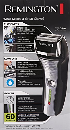 Remington F5-5800 Foil Shaver, Men's Electric Razor, Electric Shaver, Black 