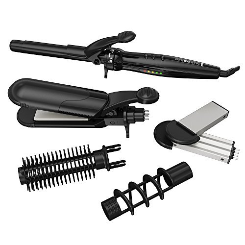 Remington S8670NA Multi-Styler with 5 Interchangeable Styling Attachments, Curl, Crimp, Straighten, Professional Style 