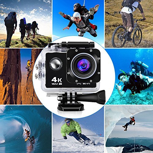 Review XP C200 Action Camera 4K 16MP Ultra HD Sports Waterproof Wi-Fi 170° Wide Angle Lens DV Digital Camcorder 2.4g Remote Control, 2 Batteries 1050mAh, 20+ Mounting Kits + Carrying Case – Black